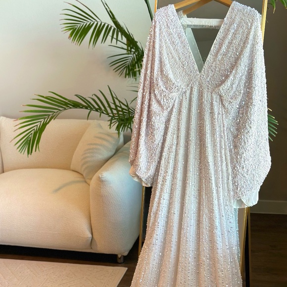 asos Dresses & Skirts - ASOS EDITION CIARA SEQUIN KIMONO SLLEVE GOWN